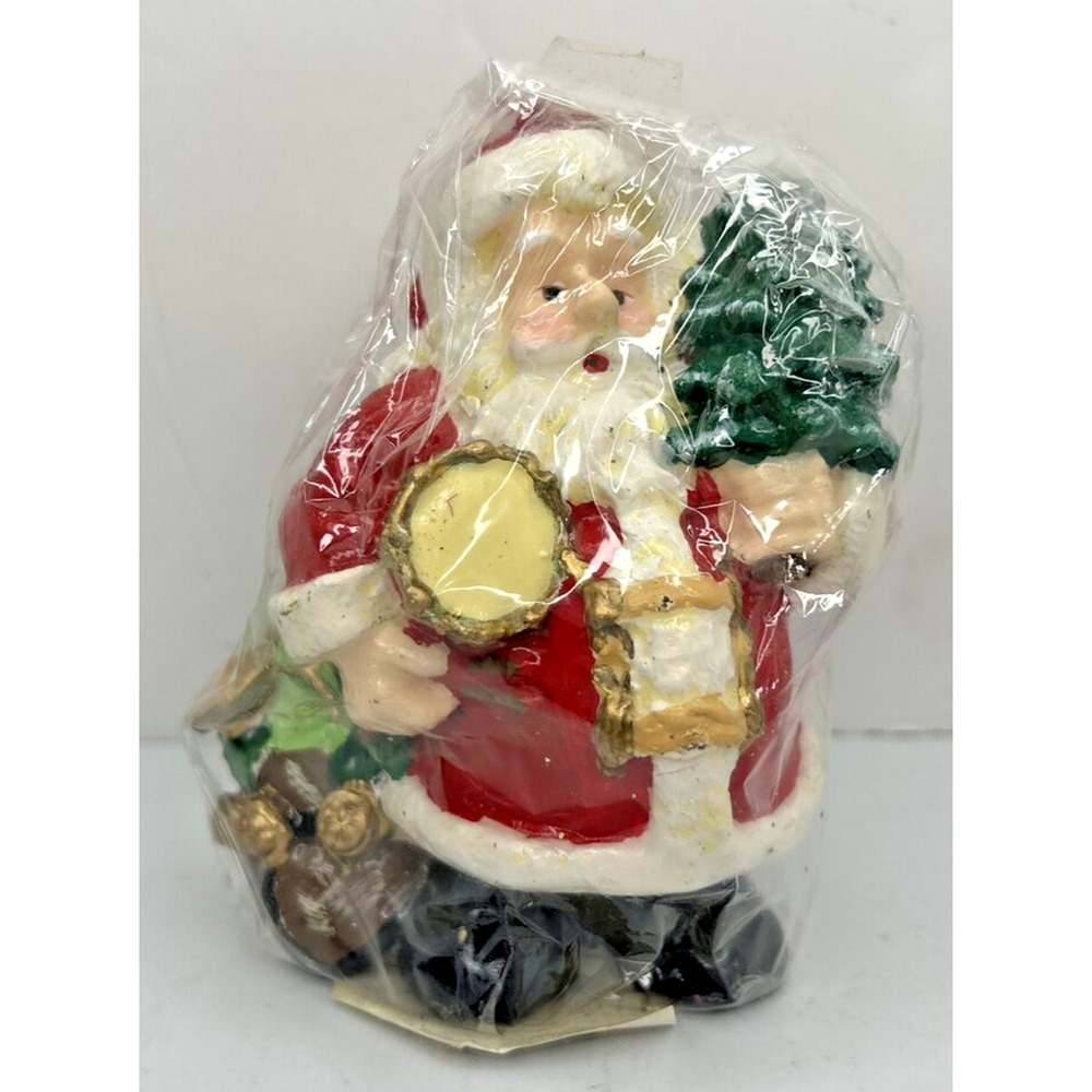 Vintage Robert Alan Crhsitmas Santa Candle New in Packaging 4" SKU H701